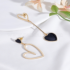 1 paire de boucles d'oreilles pendantes en alliage&nbsp;EJEW-LP0003-54G-02