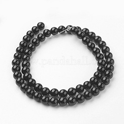 Бусины из натурального черного оникса G-G735-60-6mm-A