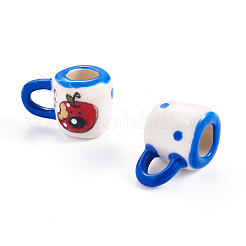 2 pièce de décoration de tasse en porcelaine faite à la main&nbsp;PORC-TA0001-55D