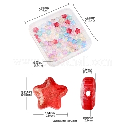 90шт 9 цвета гальванические стеклянные бусины&nbsp;EGLA-FS0001-49