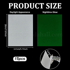 Светящиеся в темноте прямоугольные пластиковые термоусадочные листы&nbsp;DIY-WH0591-254B