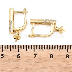 Messing Micro Pave klare Zirkonia Creolen Zubehör&nbsp;KK-Z158-01G