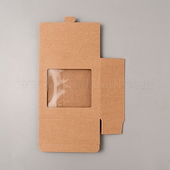 Boîte-cadeau carrée en papier cartonné&nbsp;LS-CON-WH0092-68B-01