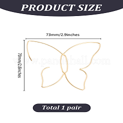 1 пара серег-гвоздиков из латуни&nbsp;EJEW-LP0001-79G