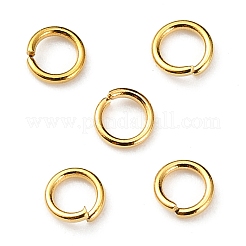 304ステンレススチール丸カン  オープン丸カン  ゴールドカラー  4x0.6mm  22ゲージ  内径：2.8mm&nbsp;STAS-D448-095G-4mm