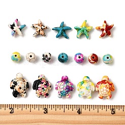 102 шт. 17 стиля окрашенных синтетических бусин из бирюзы и магнезита&nbsp;G-FP0001-03