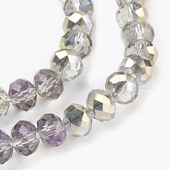 Стеклянные бусины с гальваническим покрытием &nbsp;GLAA-K027-HP-A02