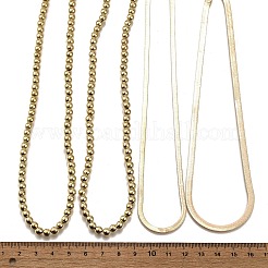 4 шт. 4 стиля ccb пластиковые круглые бусины ожерелья и железные змеиные цепи ожерелья NJEW-V003-07G