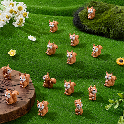 50 шт. декоративных фигурок из смолы в виде белки&nbsp;DJEW-ME0001-04