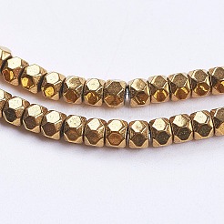 Гальванизировать немагнитных синтетический гематит бисер пряди&nbsp;G-F562-S07