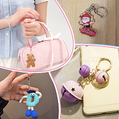 36 шт. 9-цветный цинковый сплав с вращающимися застежками для брелка FIND-PH0027-08