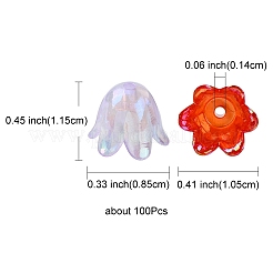 6-лепестковые колпачки для акриловых бусин&nbsp;JACR-FS0001-02