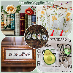 8 шт. 8-х цветные пластиковые сетчатые холсты DIY-BC0015-46