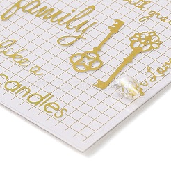 Самоклеящиеся наклейки на бумаге из горячей золотой фольги&nbsp;DIY-K076-01C