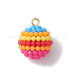 Подвески из восковой ягоды из смолы цвета радуги&nbsp;PALLOY-JF02778