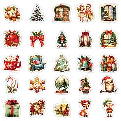 50 шт. Рождественские тематические бумажные наклейки с героями мультфильмов DIY-P085-11