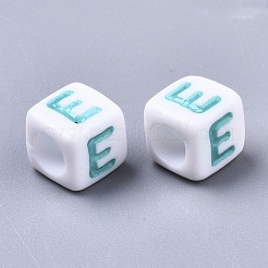 Непрозрачные белые акриловые бусины&nbsp;SACR-R252-02E