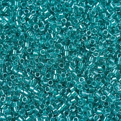 MIYUKIデリカビーズ  シリンダー  日本製シードビーズ  11/0  （db0904)スパークリングアクアグリーンライニングクリスタル  1.3x1.6mm  穴：0.8mm  約10000個/袋  50 G /袋&nbsp;SEED-X0054-DB0904