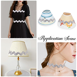 5 ярд полиэстеровой металлизированной волнистой ленты для отделки бахромой OCOR-GF0004-56