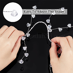 Прозрачный пластиковый двухконусный кулон для торта&nbsp;FIND-WH0126-341