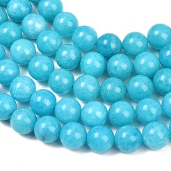 Chapelets de perles en jade blanc naturel teinté&nbsp;GG-CBAD029-A07-10mm