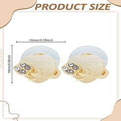 1 пара серег-гвоздиков в форме сердца с тюльпаном из сплава с микропаве из прозрачных кубических цирконий&nbsp;EJEW-LP0003-46