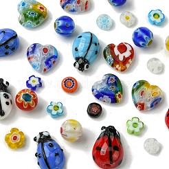 33 Stück handgefertigte Bunte Malerei-Perlen&nbsp;LAMP-FS0001-12