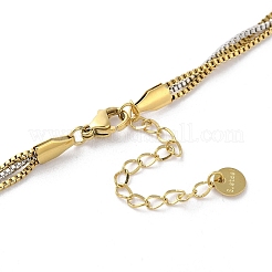 Ионное покрытие (ip) 304 нержавеющая сталь коробчатая цепь ожерелья&nbsp;NJEW-M213-02GP