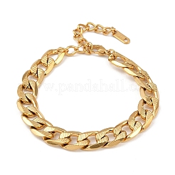 Браслеты из кубинской цепочки из нержавеющей стали 304 для женщин BJEW-C129-04G