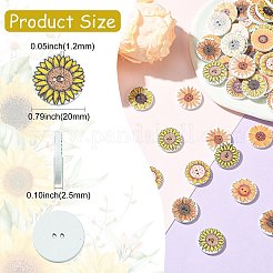 1 комплект из 100 деревянных пуговиц&nbsp;BUTT-CJC0002-05B-1