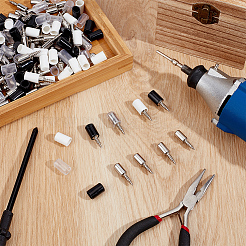 90 шт. 3-х цветные железные мебельные полкодержатели с пластиковым противоскользящим чехлом&nbsp;AJEW-BC0009-14