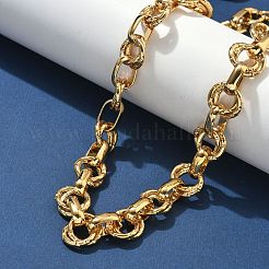 Текстурированные цепочки из двух звеньев из нержавеющей стали 304&nbsp;NJEW-S453-02G-C