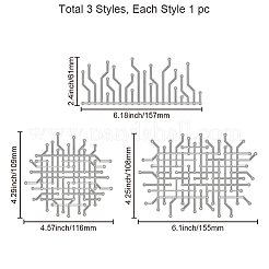Углеродистая сталь разрезает трафареты DIY-WH0309-2063