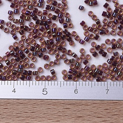 MIYUKIデリカビーズ  シリンダー  日本製シードビーズ  11/0  （db0061)パープルライニングライトトパーズ光沢  1.3x1.6mm  穴：0.8mm  約2000PCS /ボトル  10 G /ボトル&nbsp;SEED-JP0008-DB0061