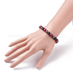 Bracelets extensibles en perles de pierre rondes&nbsp;BJEW-JB07259-04
