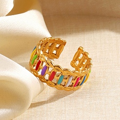 Кольца-манжеты из нержавеющей стали 304 для женщин&nbsp;LS-RJEW-I113-02G-03