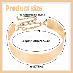 60 mm breite Taillengürtel aus Eisen&nbsp;AJEW-WH0481-484A
