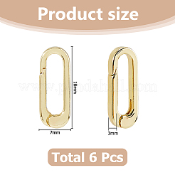 6 шт. латунные пружинные кольца-затворы KK-HS0015-08