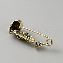 Broche squelette d'Halloween en alliage de zinc&nbsp;JEWB-WH0030-69AG