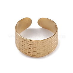 Ионное покрытие(ip) 304 нержавеющая сталь текстурированные открытые манжеты кольца для женщин RJEW-G285-14G