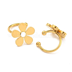 Orecchini a polsino in acciaio inossidabile smaltato 304 per donna&nbsp;EJEW-Z053-03G-02