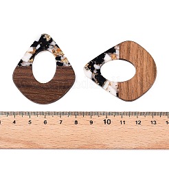 Подвески из прозрачной смолы и ореха RESI-T057-07A