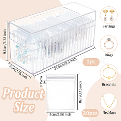 Наборы из прозрачного акрила для хранения ювелирных изделий CON-WH0110-007A