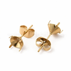 Фурнитура для сережек-гвоздиков из нержавеющей стали 304&nbsp;STAS-C071-03C-G