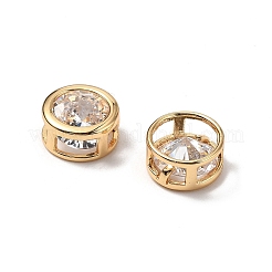 Латунные микро проложить кубического циркония бусы KK-A259-12G-01