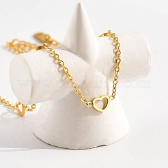 Браслеты на ногу из нержавеющей стали 304 в форме сердца для женщин&nbsp;FS-WG1020A-01