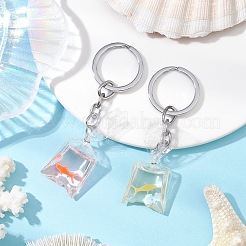 合金樹脂キーホルダー2個  金魚  ミックスカラー  93mm&nbsp;KEYC-JKC01126