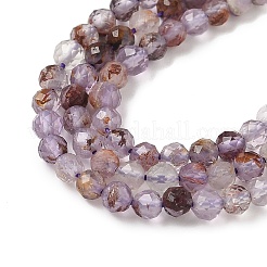 Натуральный фиолетовый лодолит кварцевый бисер пряди G-S385-01