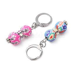 Кулон из тыквы ручной работы из полимерной глины с замком маркеры петель&nbsp;HJEW-SC0001-46