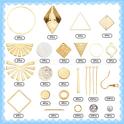 Kit fai da te di orecchini pendenti geometrici in acciaio inossidabile&nbsp;DIY-SC0030-02